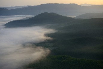 Flight shots over the Arda river canyon, Madzharovo, Eastern Rhodope mountains, Bulgaria