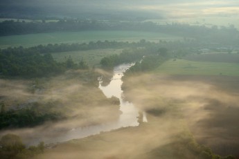 Flight shots over the Arda river canyon, Madzharovo, Eastern Rhodope mountains, Bulgaria