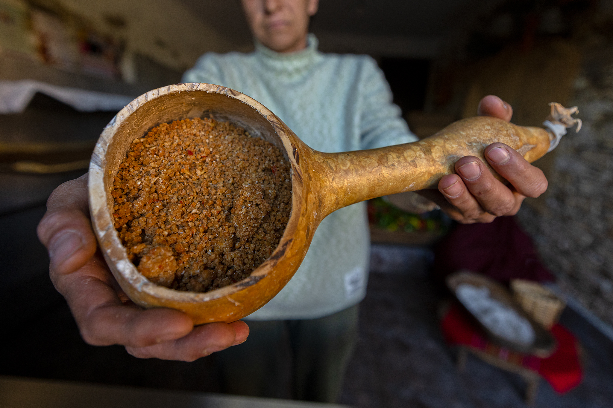 Local producer (of trahana-local product) in Rhodope Mountains